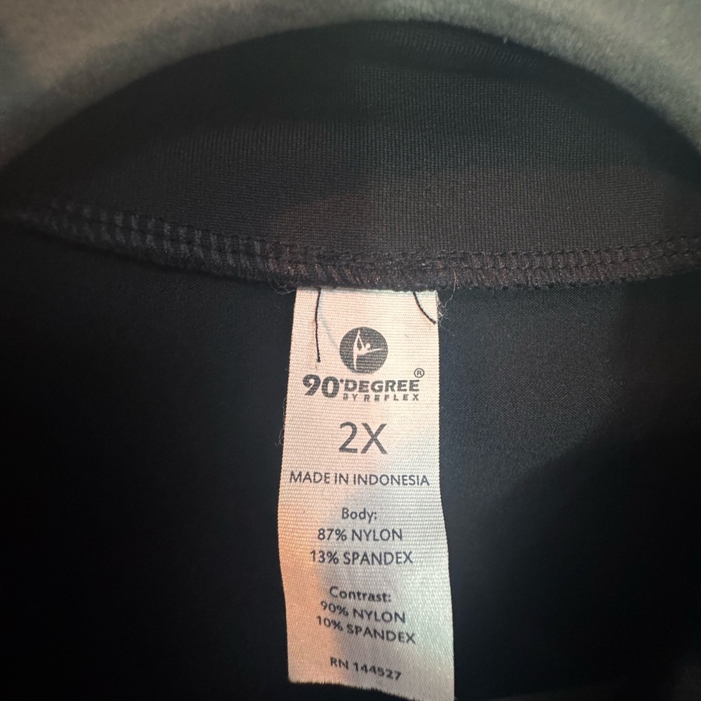 90 Degree By Reflex Black Zip-Up Active Jacket - 2X - Picture 6 of 6